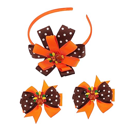 1 Set Thanksgiving Stirnband Haardekor Stirnband für Mädchen Kinder Haarschmuck Thanksgiving Haar Schleife Clip Urlaub Stirnbänder Türkei Stirnbänder Party Thanksgiving Haarnadel von Diyfixlcd