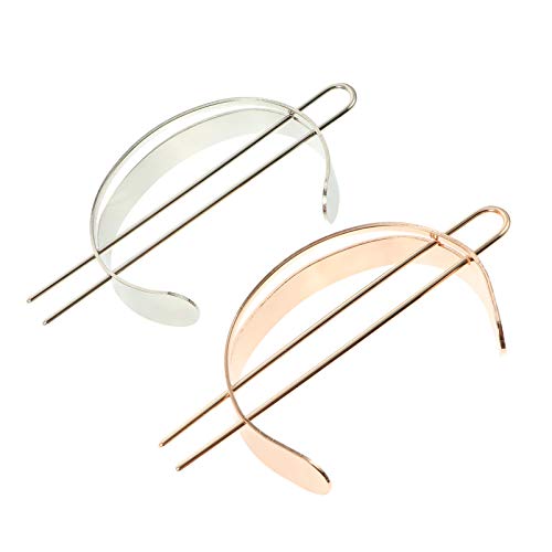 2Pcs Hair Cuff Bun Set Vintage Alloy Hair Stick Women Bun Holder Hair Stick Wedding Hair Accessories for Women Girls von Diyfixlcd