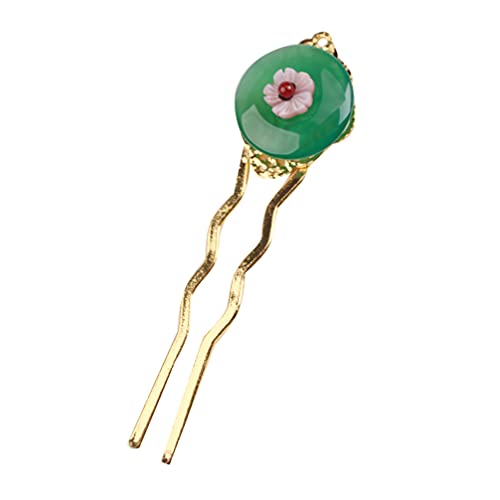 Haarstab Chinesische Haar Essstäbchen Retro Haarnadel Haarspangen Jade Blume Styling Haarherstellung Zubehör für Frauen Braut von Diyfixlcd