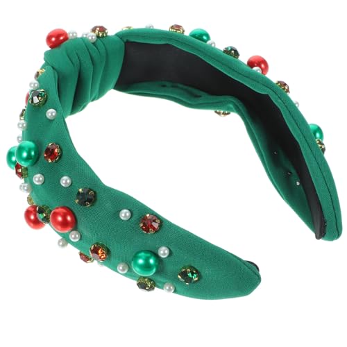 Perlen geknotetes Stirnband Haarband Stirnbänder Geknotetes Stirnband für Frauen Kopfschmuck für Mädchen grün 1pc von Diyfixlcd