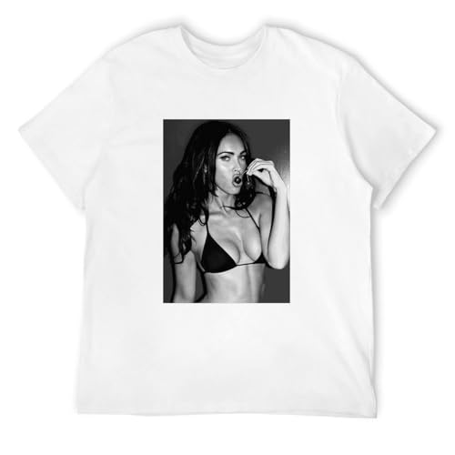 Megan Fox Design On Front Black Or White T-Shirt Printing Megan Fox Design On Front Black Or White T-Shirt Printing White XXL von Diyilu