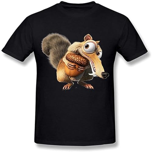 Scrat Ice Age Collision Course Men T Shirt Black XL von Diyilu