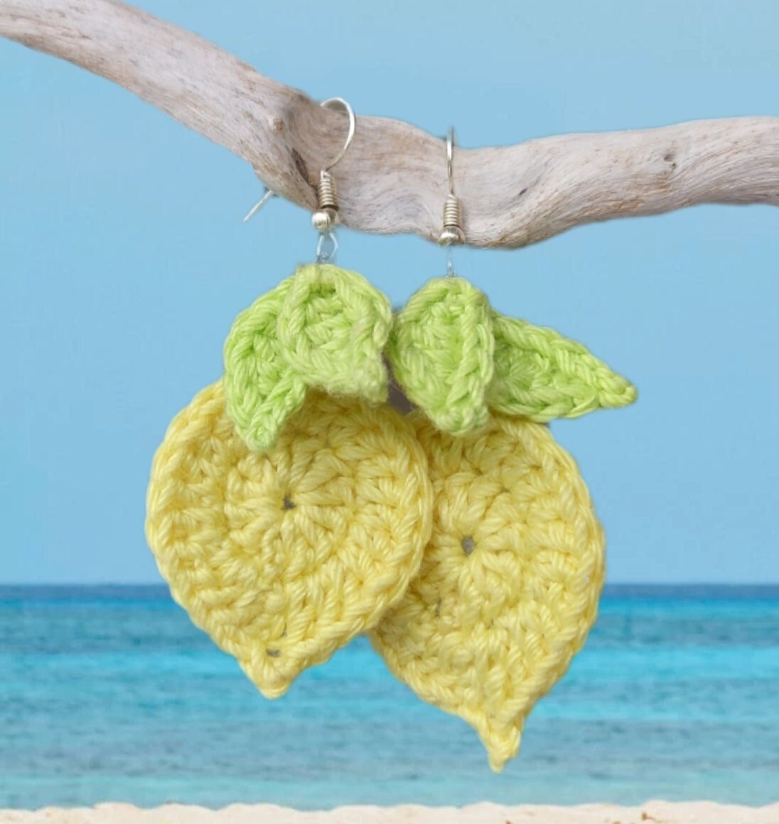 Wunderschöne Sommerliche Ohrringe - Zitrone - Selbstgehäkelt Wunderschöne Sommerliche Ohrringe - Zitrone - Selbstgehäkelt von DiyrinasDesigns