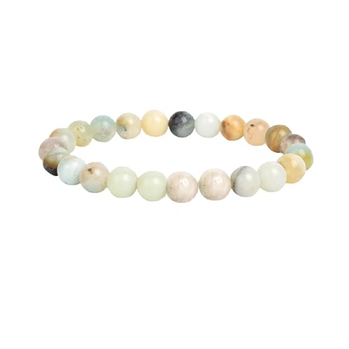 Diyxisk Edelstein Armband, Unisex Chakra Armband, Armbänder Damen, 8mm Bettelarmband, Dehnbar Stimmungsarmband, mit Stoffbeutel, das Beste Geschenk für Mutter und Ehefrau(Hellgrün) von Diyxisk