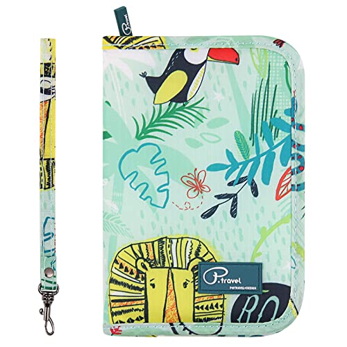 Dizdvizd Reisepass Schutzhülle für Damen, Reisepass Tasche Ausweistasche Dokumententasche Organizer für Reisen - Urwald Printed von Dizdvizd