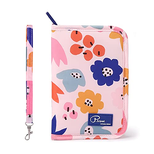 Dizdvizd Reisepass Schutzhülle für Damen, Reisepass Tasche Ausweistasche Dokumententasche Organizer für Reisen - Floral von Dizdvizd