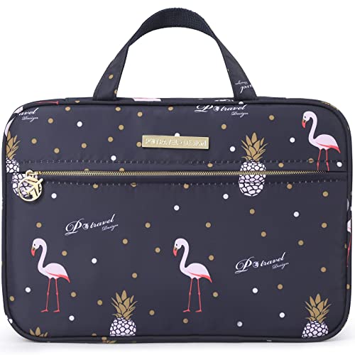 Kulturtaschen zum Aufhängen für Damen, Dizdvizd Reise Kulturbeutel Große wasserdichte Kosmetiktasche Organizer -Flamingo von Dizdvizd