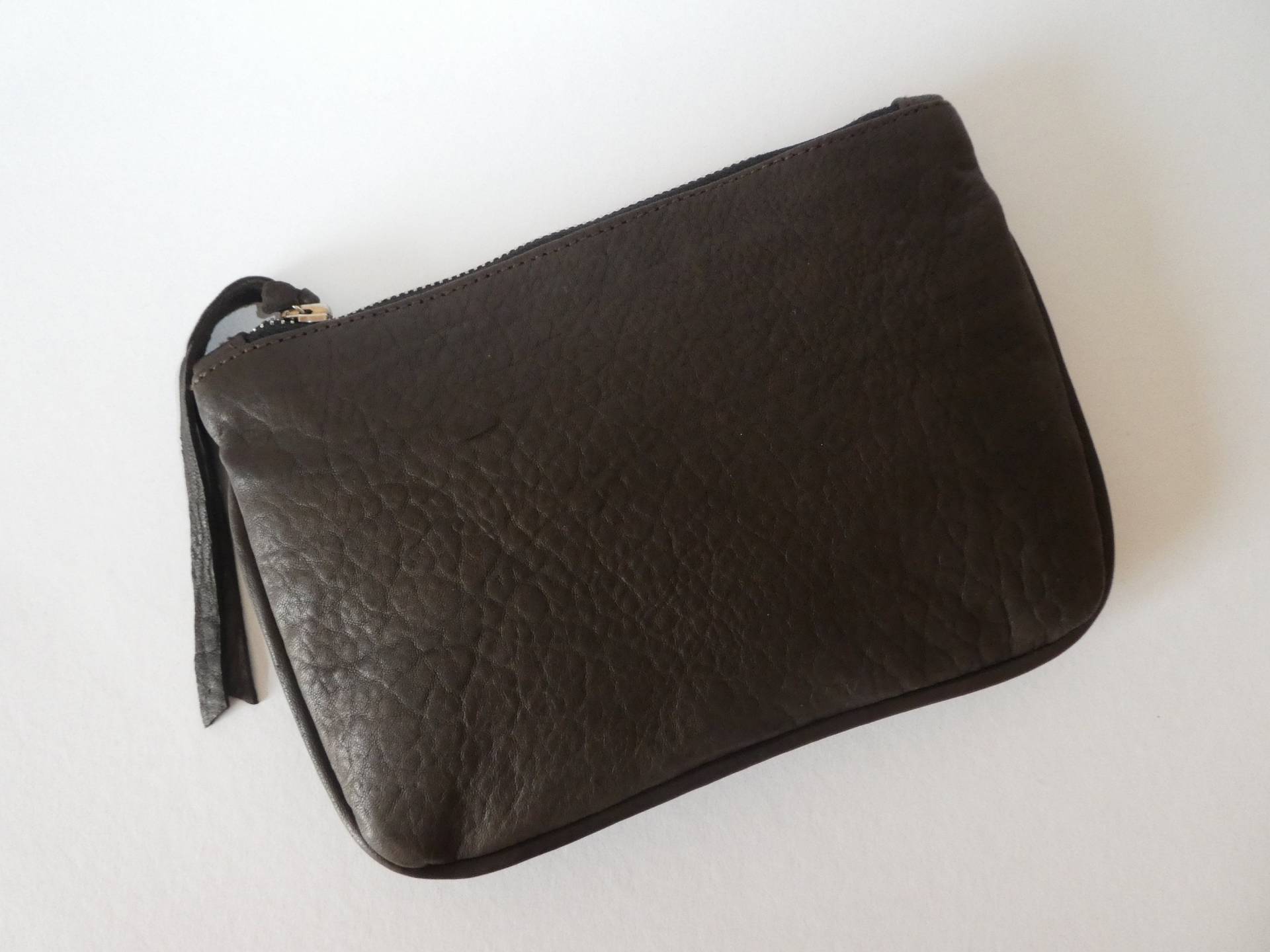 Leder Tasche, Reißverschluss-Tasche, Geldbörse, Geschenkidee, Leder-Portemonnaie, Leder-Geldbörse, Tasche Für Sie, Kleine Vorhanden, Kosmetik-Tasche von Dizzen