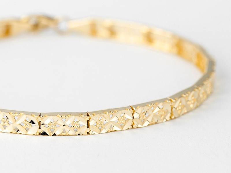 Diamantschliff Armband Gold 10K, Gelbgold Glänzend von DjaziaJewelry