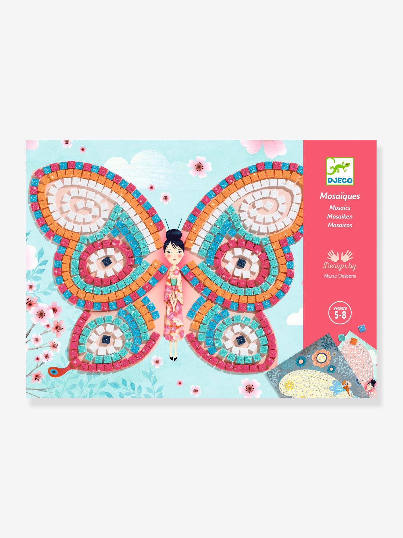 Bastel-Set Mosaikbilder SCHMETTERLING DJECO von Djeco