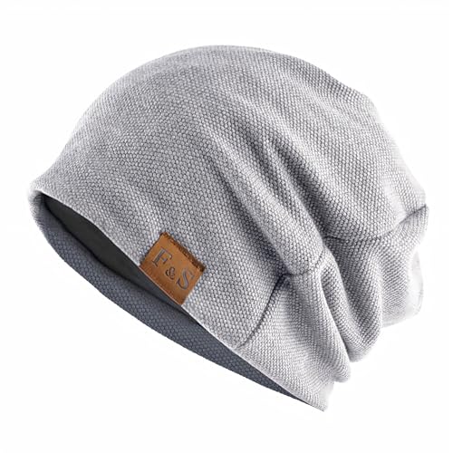 Djfkey Beanie Mütze Herren Kopfbedeckung Dünne Strickmütze Damen Flexibler Freizeithut Leichte Chemo(DE/NL/SE/PL, Alphanumerisch, Einheitsgröße, Hellgrau) von Djfkey