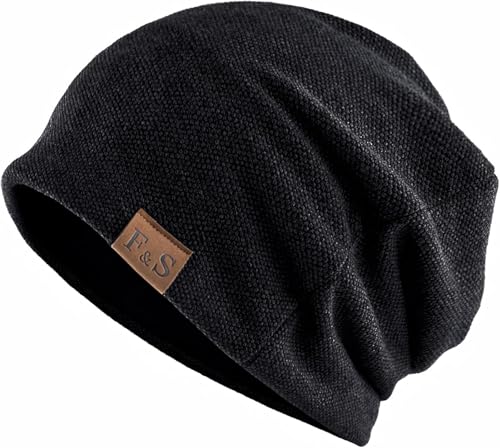 Djfkey Beanie Mütze Herren Kopfbedeckung Dünne Strickmütze Damen Flexibler Freizeithut Leichte Chemo(DE/NL/SE/PL, Alphanumerisch, Einheitsgröße, Schwarz) von Djfkey