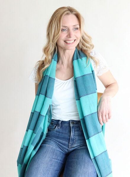 Djian Schal aus 100% Bio-Baumwolle – Big Stripes von Djian