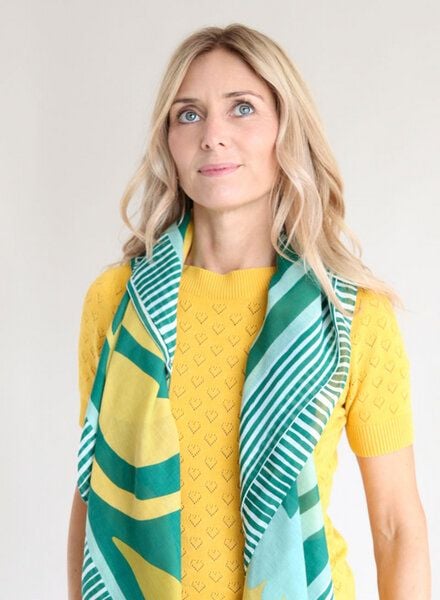 Djian Tuch aus 100% Bio-Baumwolle – Three Blossoms von Djian