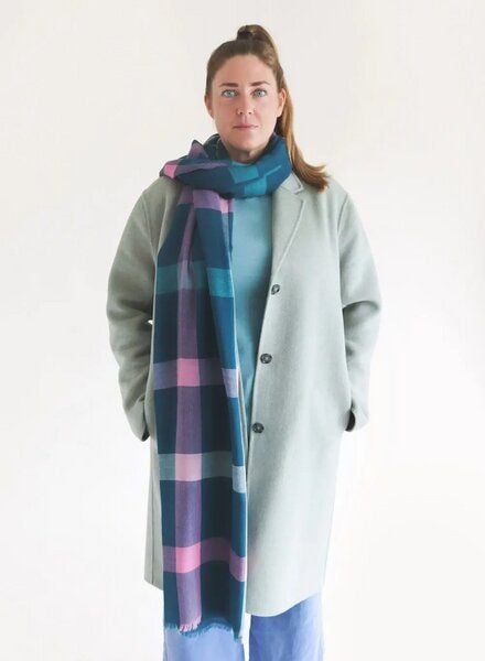 Djian Schal aus Merino-Wolle – KARO – mulesingfrei von Djian