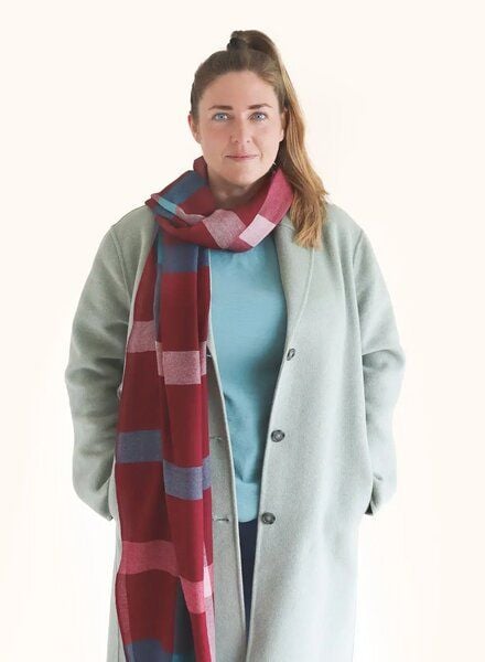 Djian Schal aus Merino-Wolle – KARO – mulesingfrei von Djian