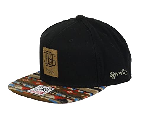 Djinns Aztec 6 Panel Snapback Cap mit exklusivem Capspin Anstecker One Size verstellbar in Schwarz Größe: One-size-fitts-all von Djinns