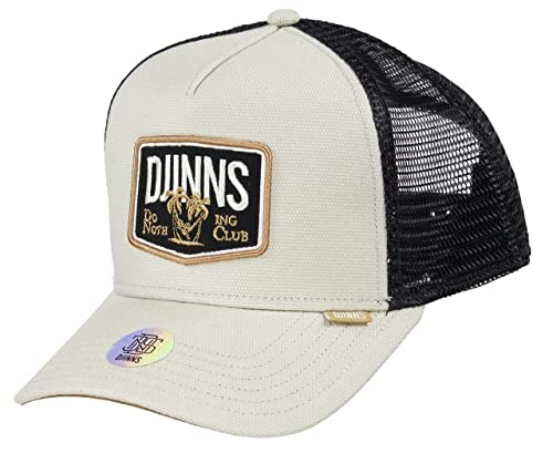 Djinns Trucker Cap Nothing Club mit exklusivem Capspin Anstecker verstellbar Basecap Snapback Kappe Mesh beige von Djinns