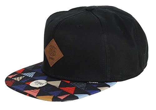 Djinns Tricord 6 Panel Snapback Cap mit exklusivem Capspin Anstecker One Size verstellbar in Schwarz - One-Size von Djinns