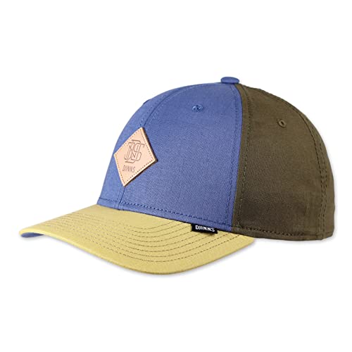 Djinns - 3 Tone Linen (Navy) - 6 Panel TrueFit Curved Visor Dad Cap Baseballcap Hat Kappe Mütze Caps von Djinns