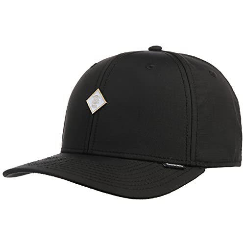 Djinns 6P Truefit Ripstop Plate Cap Basecap Baseballcap Curved Brim Snapback (One Size - schwarz) von Djinns