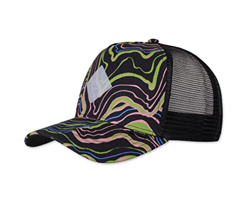 Djinns - Arty Waves (Black/Black) - Trucker Cap Meshcap Hat Kappe Mütze Caps von Djinns