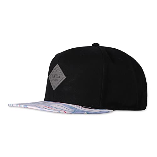 Djinns - Arty Waves Grey Patch (White/Black) - Snapback Cap Baseballcap Hat Kappe Mütze Caps von Djinns