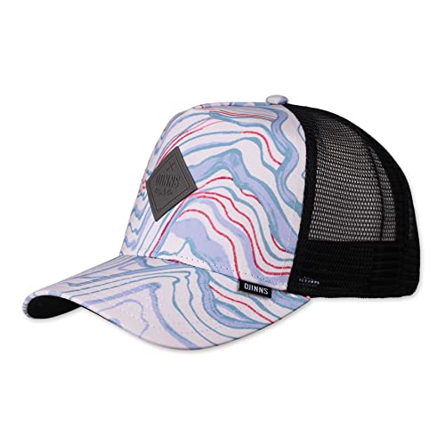 Djinns - Arty Waves Grey Patch (White/Black) - Trucker Cap Meshcap Hat Kappe Mütze Caps von Djinns