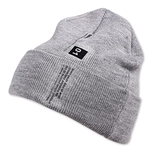 Djinns Basic Beanie Lorem Ipsum - Mütze Strickmütze Wollmütze Winter Unisex Neu (One Size, Heather Grey) von Djinns