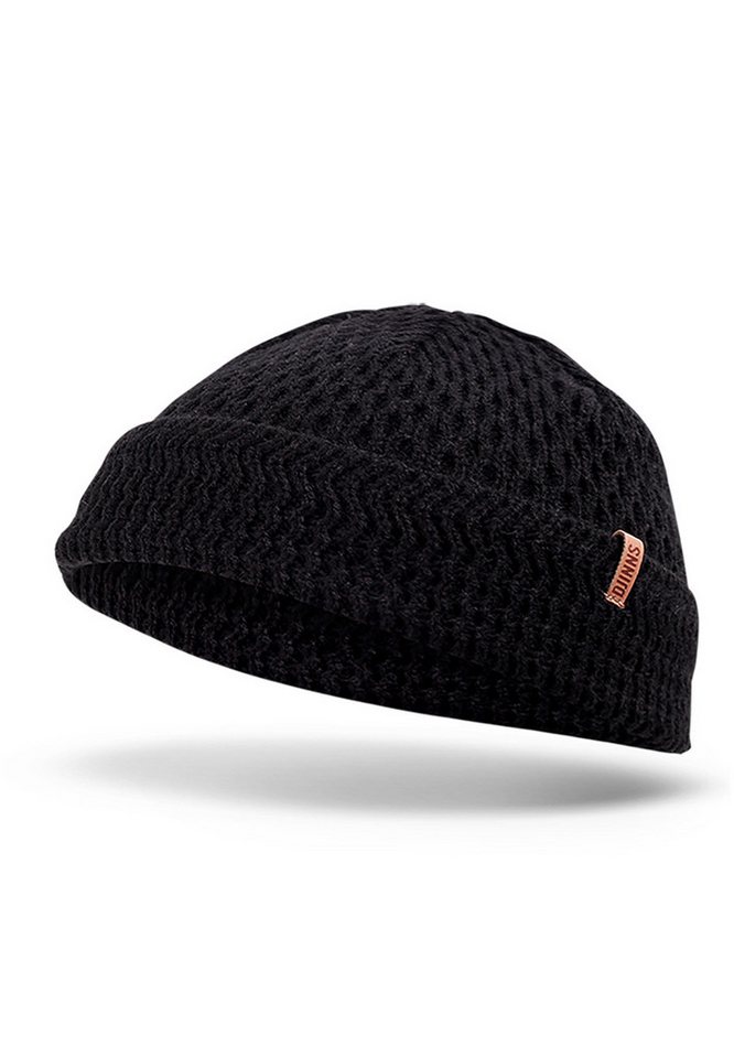 Djinns Beanie Djinns Beanie SUPER SHORT BEANIE PLAINLACE Black Schwarz von Djinns