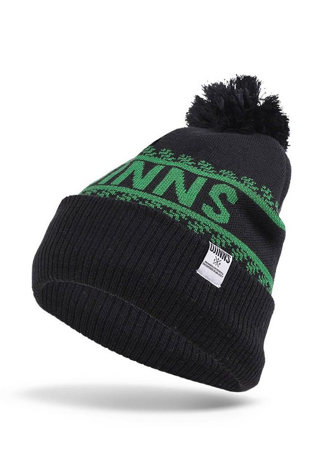 Djinns Beanie Djinns Bubble Beanie WINTER JAQUARD Black Green von Djinns