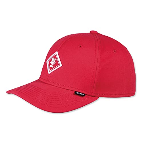 Djinns - Brushed Twill (red) - 6 Panel TrueFit 2.0 Curved Visor Dad Cap Baseballcap Hat Kappe Mütze Caps von Djinns