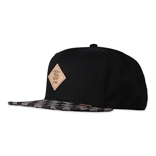 Djinns - Denim Check (Black) - Snapback Cap Baseballcap Hat Kappe Mütze Caps von Djinns