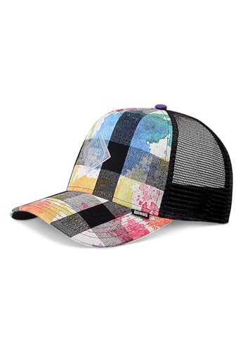 Djinns - Dirty Check (black/multi) - Trucker Cap Meshcap Hat Kappe Mütze Caps von Djinns