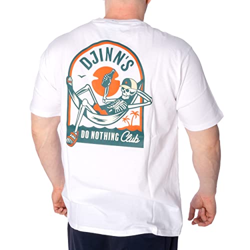 Djinns Do Nothing Club T-Shirt Herren weiß L von Djinns