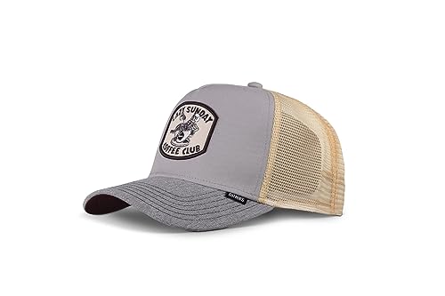 Djinns Food Coffee Club Grey/Heather Grey HFT Trucker Cap - One-Size von Djinns