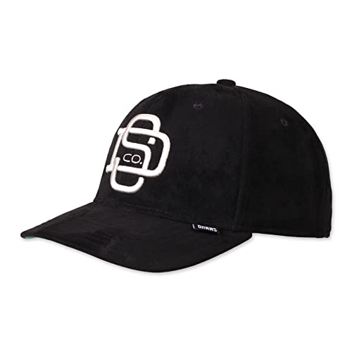 Djinns - Hairy Suede (Black) - 6 Panel TrueFit 2.0 Curved Visor Dad Cap Baseballcap Hat Kappe Mütze Caps von Djinns