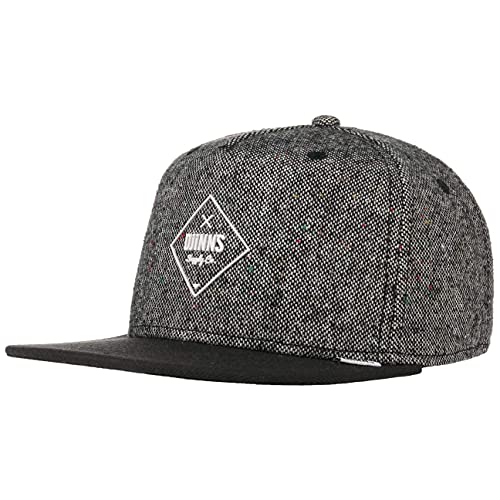 Djinns - Snapback Cap - 5p Sb - Rubber Tweed - Black, Charcoal, one size von Djinns