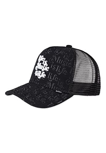 Djinns Trucker Cap HFT IOI Music is Life Black Schwarz, Size:OneSize von Djinns