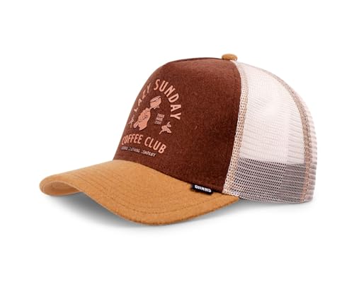 Djinns - Lazy Barista (beige/Brown/Creme) - Trucker Cap Meshcap Hat Kappe Mütze Caps von Djinns