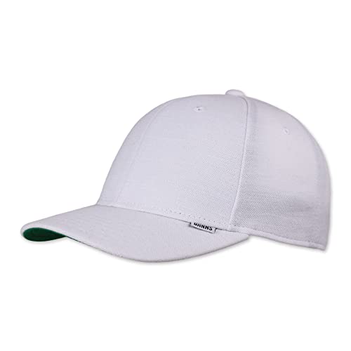 Djinns - Lazy Piquet (White) - 6 Panel TrueFit Curved Visor Dad Cap Baseballcap Hat Kappe Mütze Caps von Djinns