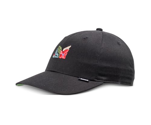 Djinns - M-Flowers (Black) - Dad Cap 6 Panel Curved Visor Baseballcap Hat Kappe Mütze Caps von Djinns