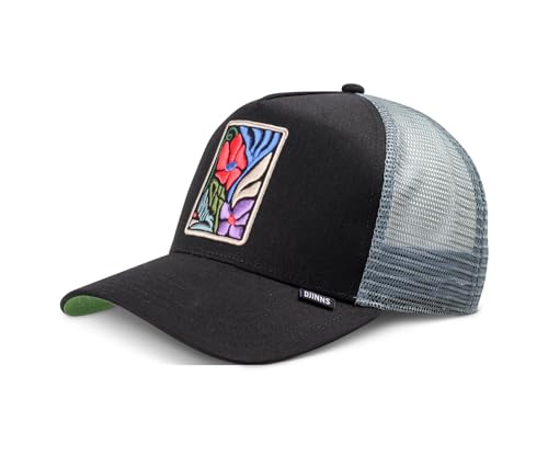 Djinns - M-Flowers (Black) - Trucker Cap Meshcap Hat Kappe Mütze Caps von Djinns