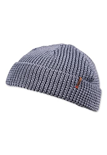 Djinns Mütze SUPER Short Beanie R/L Knit Grey Grau, Size:OneSize von Djinns