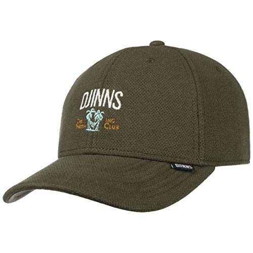 Djinns - Nothing Club Piqué (Olive) - TrueFit Curved Visor Dad Cap Baseballcap Hat Kappe Mütze Caps von Djinns