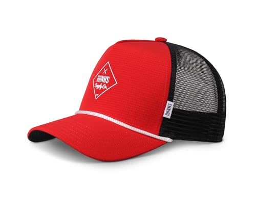 Djinns Trucker Cap HFT Rubber RIPSTRING Red Rot, Size:OneSize von Djinns