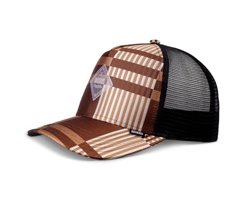Djinns - Shiny Check (coffee/creme) - Trucker Cap Meshcap Hat Kappe Mütze Caps von Djinns