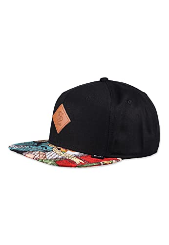 Djinns Snapback Cap 6P SB Aloha Pine REV. Black Schwarz, Size:OneSize von Djinns