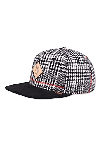 Djinns Snapback Cap 6P SB Check Tweed Black Mehrfarbig, Size:OneSize von Djinns