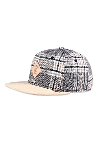 Djinns Snapback Cap 6P SB Check Tweed Camel Mehrfarbig, Size:OneSize von Djinns